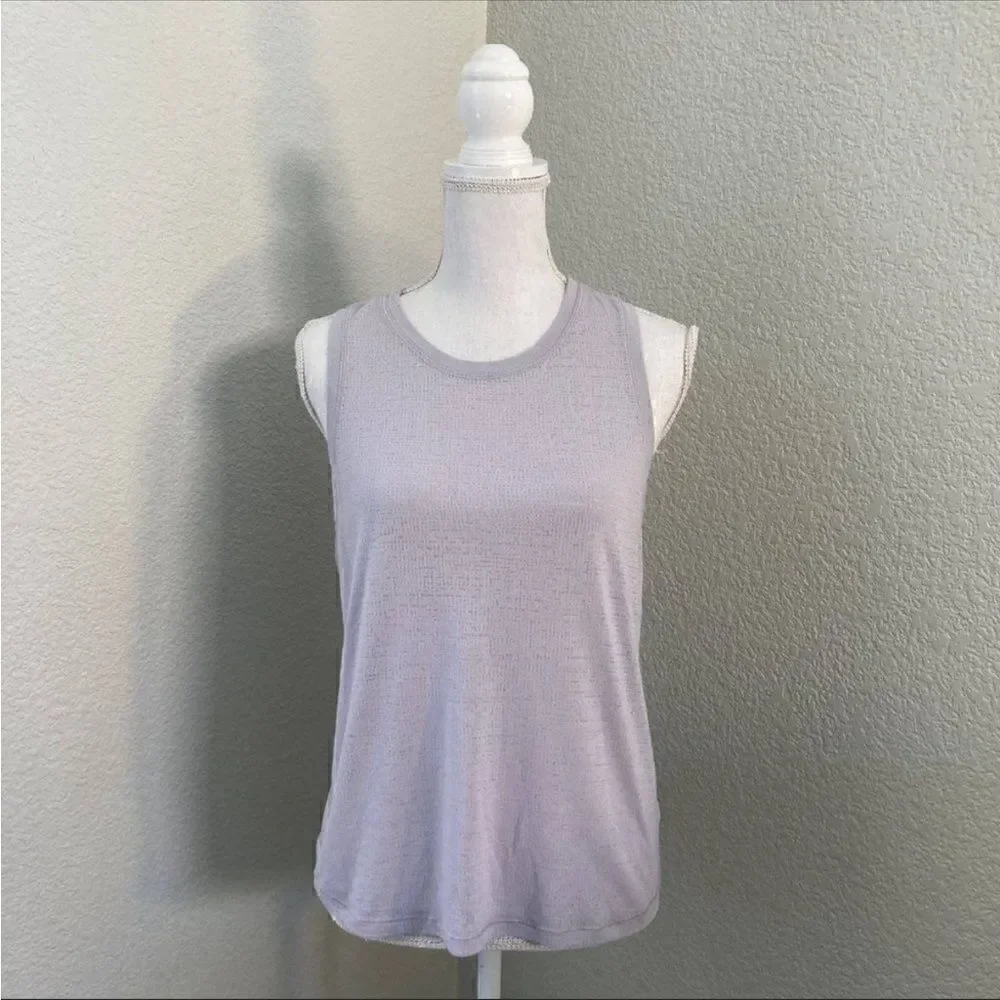 Lululemon Women's Light Purple Sleeveless Crew Neck Racerback Muscle Tank Top